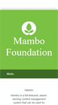 Mobile Screenshot of mambo-foundation.org
